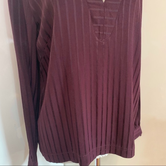 Anne Willi Paris Pop Over Burgundy Popover Top sz 3 10 US - Picture 3 of 9